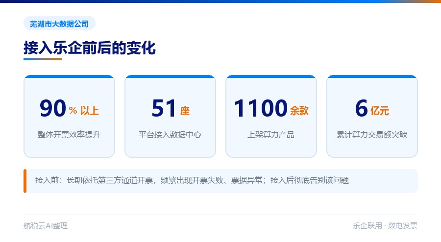 芜湖大数据公司核心成效数据