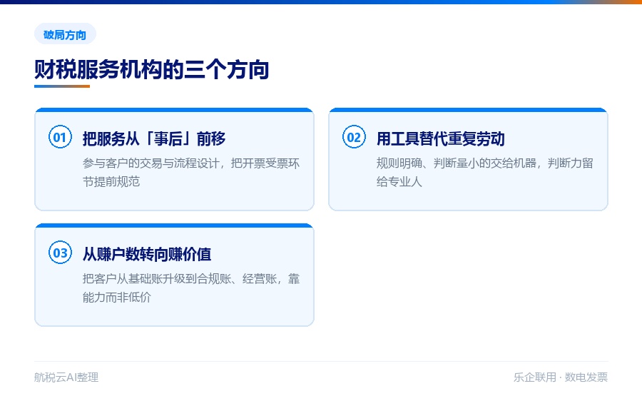 财税服务机构的三个破局方向