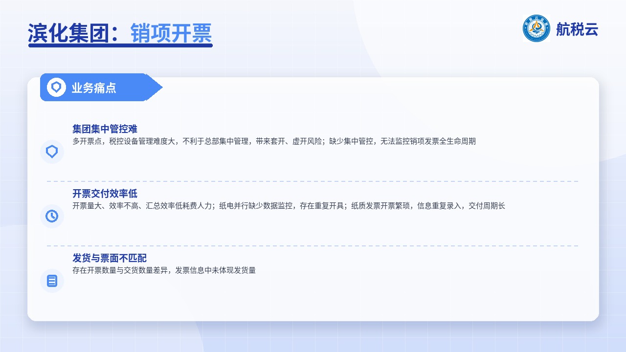 滨化集团:15 个税号、多票种开票,集团怎么做到集中管控?(图1) 业务痛点