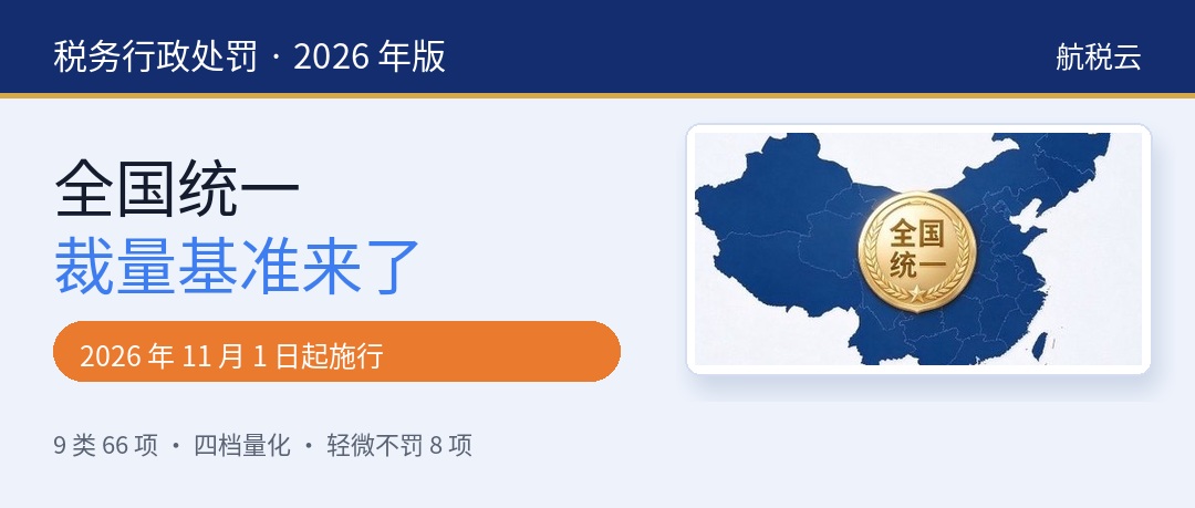 11月1日起，税务处罚全国一把尺子：9类66项、偷税分四档怎么罚